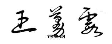 曾慶福王蔓霞草書個性簽名怎么寫