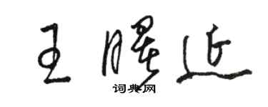 駱恆光王曙延草書個性簽名怎么寫