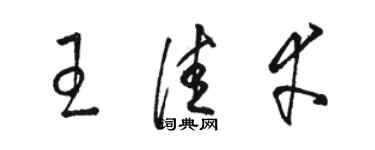 駱恆光王佳幸草書個性簽名怎么寫