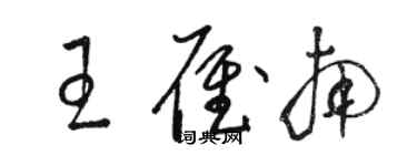 駱恆光王雁南草書個性簽名怎么寫