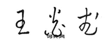 駱恆光王炎武草書個性簽名怎么寫