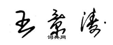 朱錫榮王景濤草書個性簽名怎么寫