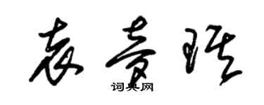 朱錫榮袁夢琪草書個性簽名怎么寫