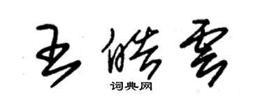 朱錫榮王皓雲草書個性簽名怎么寫