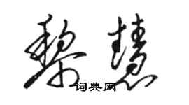 駱恆光黎慧草書個性簽名怎么寫