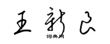 梁錦英王新良草書個性簽名怎么寫