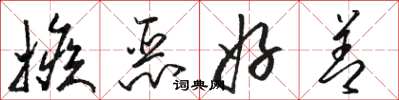 駱恆光嫉惡好善草書怎么寫