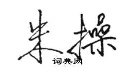 駱恆光朱操行書個性簽名怎么寫