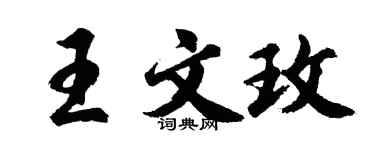 胡問遂王文玫行書個性簽名怎么寫
