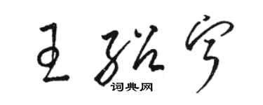 駱恆光王紹寧草書個性簽名怎么寫