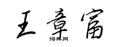 王正良王章富行書個性簽名怎么寫