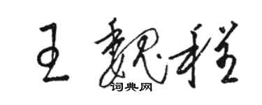 駱恆光王魏程草書個性簽名怎么寫