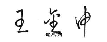 駱恆光王金申草書個性簽名怎么寫