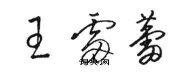 駱恆光王雷蕾草書個性簽名怎么寫