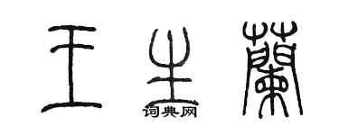 陳墨王生蘭篆書個性簽名怎么寫