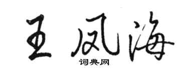駱恆光王鳳海行書個性簽名怎么寫