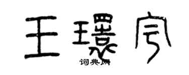 曾慶福王環宇篆書個性簽名怎么寫