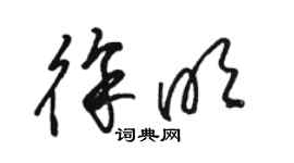 駱恆光徐明草書個性簽名怎么寫