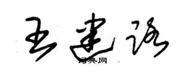 朱錫榮王建路草書個性簽名怎么寫