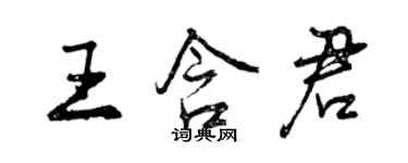 曾慶福王含君行書個性簽名怎么寫