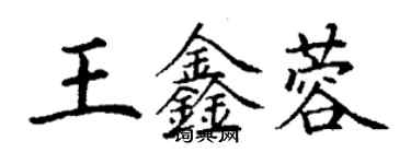 丁謙王鑫蓉楷書個性簽名怎么寫