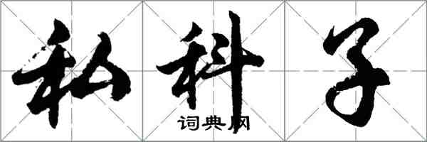 胡問遂私科子行書怎么寫