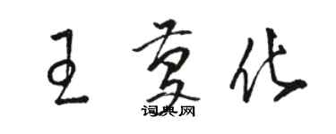 駱恆光王慶化草書個性簽名怎么寫