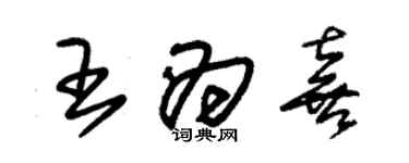 朱錫榮王為喜草書個性簽名怎么寫