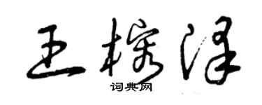 曾慶福王榕澤草書個性簽名怎么寫