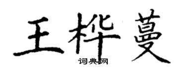 丁謙王樺蔓楷書個性簽名怎么寫