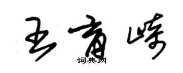 朱錫榮王育崎草書個性簽名怎么寫