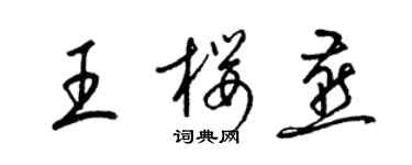 梁錦英王櫻燕草書個性簽名怎么寫