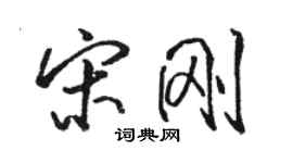 駱恆光宋剛行書個性簽名怎么寫