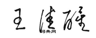 駱恆光王佳醒草書個性簽名怎么寫