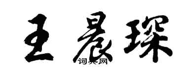 胡問遂王晨琛行書個性簽名怎么寫