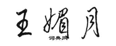 駱恆光王媚月行書個性簽名怎么寫