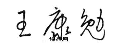 駱恆光王康勉草書個性簽名怎么寫