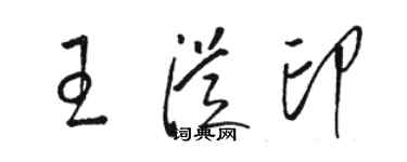 駱恆光王從印草書個性簽名怎么寫