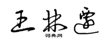 曾慶福王林遷草書個性簽名怎么寫