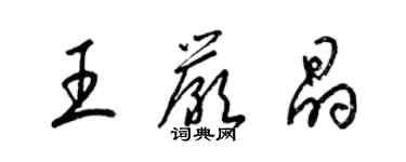 梁錦英王嚴晶草書個性簽名怎么寫