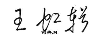 駱恆光王虹輯草書個性簽名怎么寫