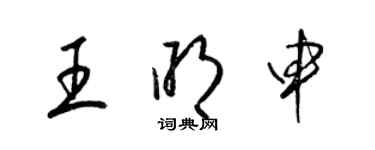 梁錦英王明申草書個性簽名怎么寫