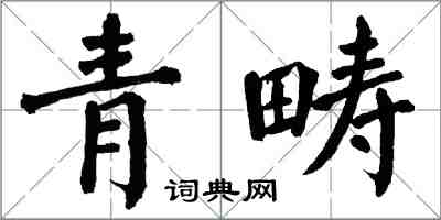 翁闓運青疇楷書怎么寫