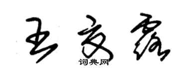 朱錫榮王夏露草書個性簽名怎么寫
