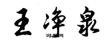 胡問遂王淨泉行書個性簽名怎么寫