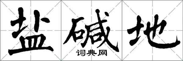 翁闓運鹽鹼地楷書怎么寫