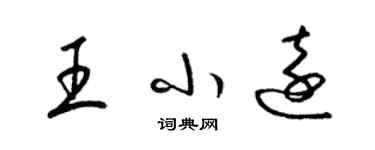 梁錦英王小遠草書個性簽名怎么寫