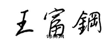 王正良王富鋼行書個性簽名怎么寫