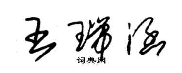 朱錫榮王瑞涵草書個性簽名怎么寫