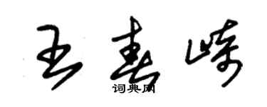 朱錫榮王春崎草書個性簽名怎么寫